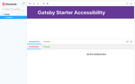Screen showing A11y accessibility testing has passed during Gatsby build