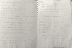 Notebook pages with written ideas for Gatsby