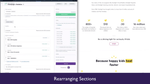 animated workflow for changing page sections with Gatsby Components