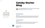 Empty Tina Sidebar rendered on the default Gatsby blog starter