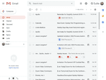 Interface of Gmail on the web