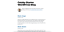Screenshot of gatsbyjs/gatsby-starter-wordpress-blog
