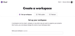 screen shot of creating a new workspace page