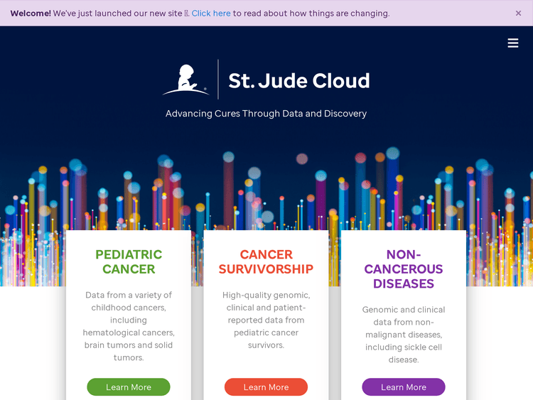 Screenshot of St. Jude Cloud