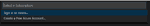 Sign in to Azure option