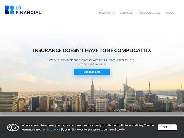 Screenshot of LBI Financial